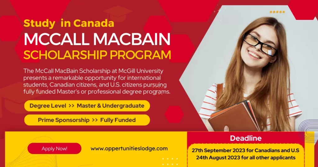 McCall MacBain Scholarship