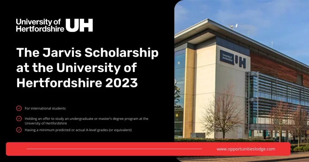 The Jarvis Scholarship at the University of Hertfordshire